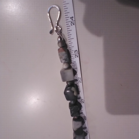 ❤️🎁Jay King Mine Finds Grey/Green/Brown Jasper Necklace 21" w/ 3" 925 Extender - Picture 8 of 12